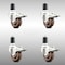 Service Caster 3 Inch 316SS High Temp Glass Filled Nylon 1-1/2 Inch Stem Caster Set Lock Brake SCC-SS316TTLEX20S314-GFNSHT-112-4 - alternate 4